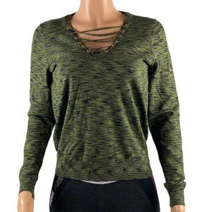 Michael Michael Kors Marled Lace-Up Sweater